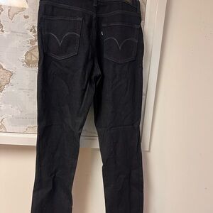 Black Straight-Leg Jeans
